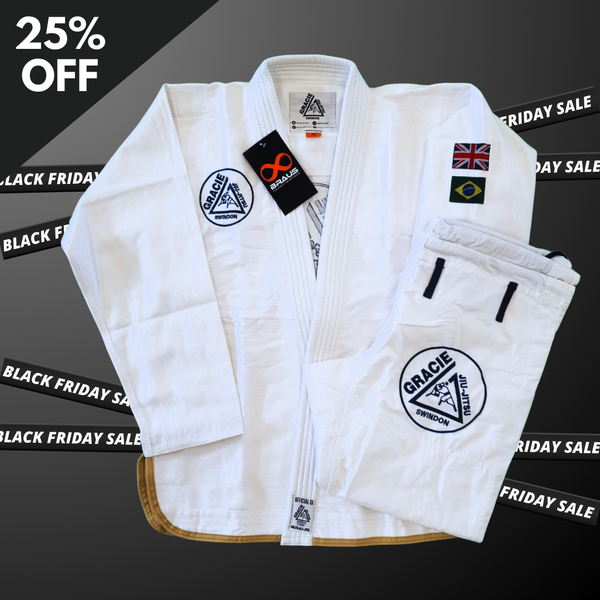 Premium Gi and Pants with Black Friday Backgrounds stating 25% off