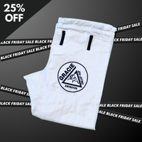 Premium Gi Pants folded with Black Friday Backgrounds stating 25% off